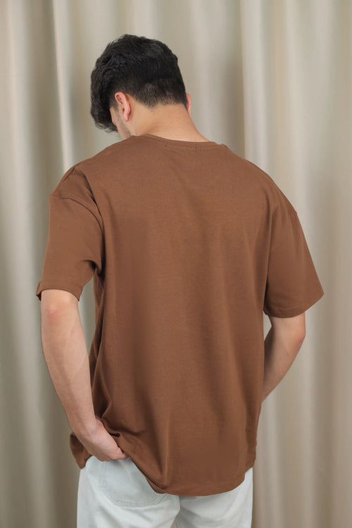 Brown premium basic T-shirt