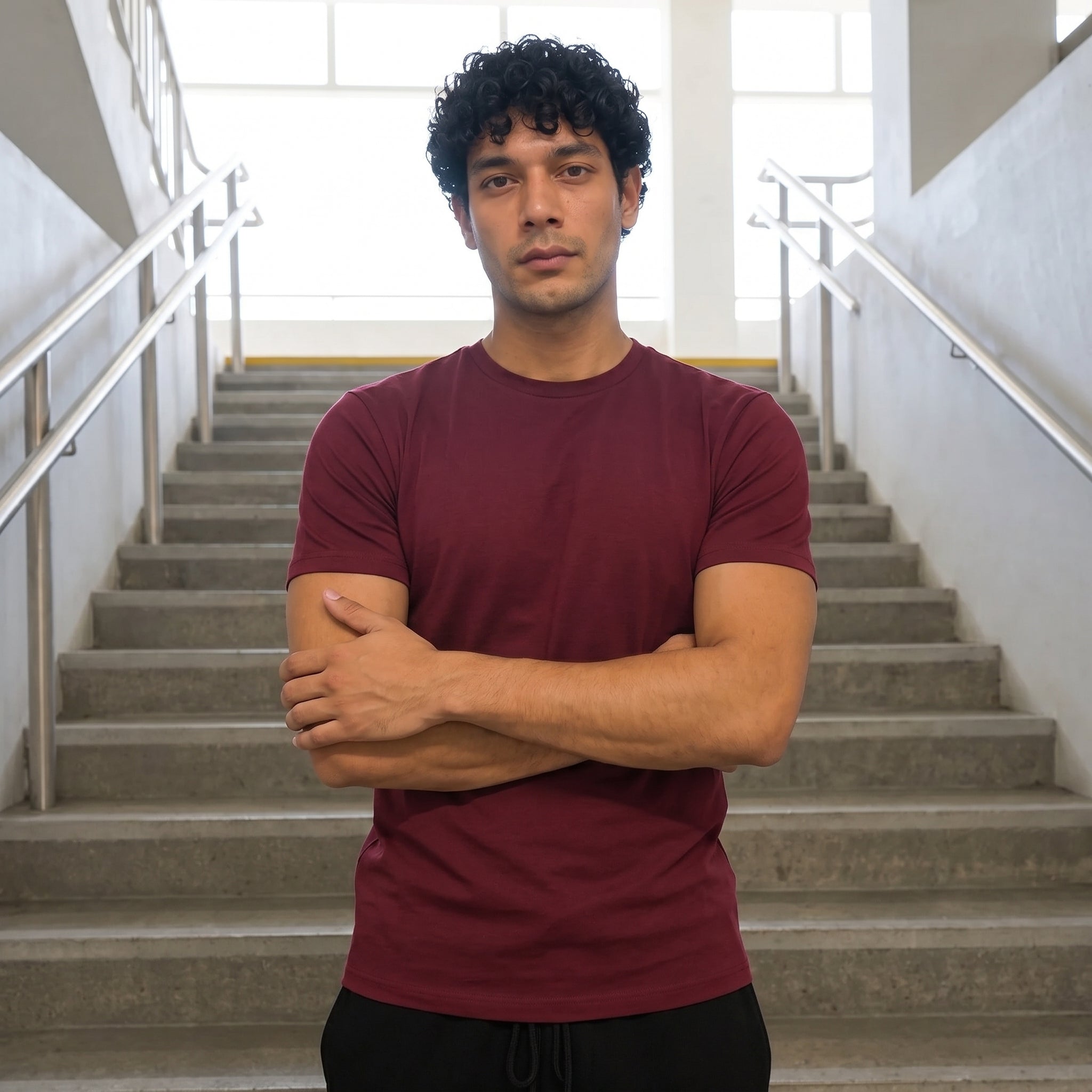 Slim Fit T-shirt - Burguandy