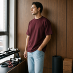 Burgundy premium basic T-shirt