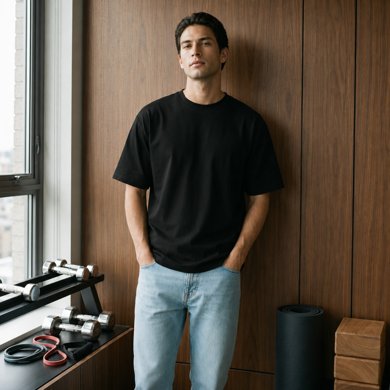 Black premium basic T-shirt