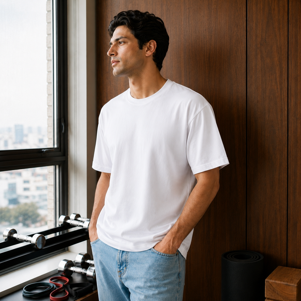 White premium basic T-shirt