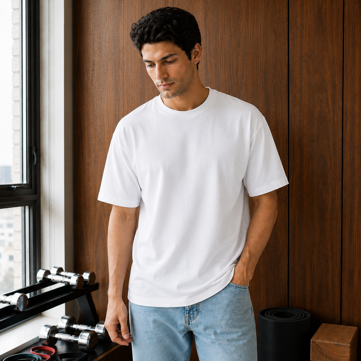 White premium basic T-shirt
