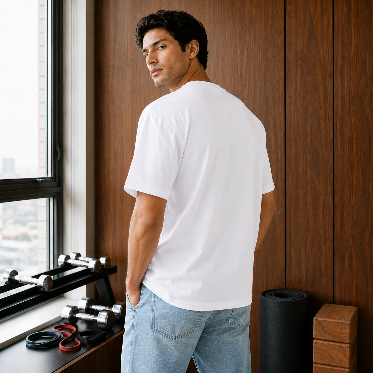 White premium basic T-shirt