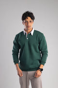 Polo Collar Sweatshirt