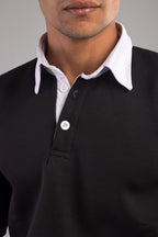Polo Collar Sweatshirt