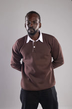 Polo Collar Sweatshirt