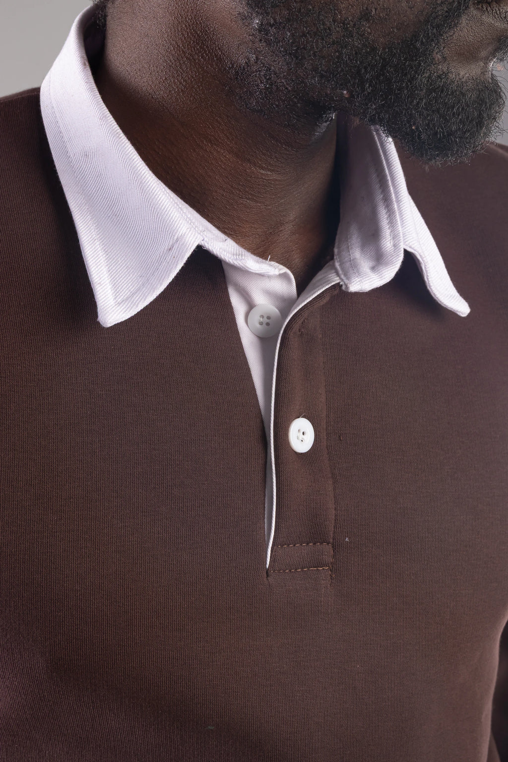 Polo Collar Sweatshirt
