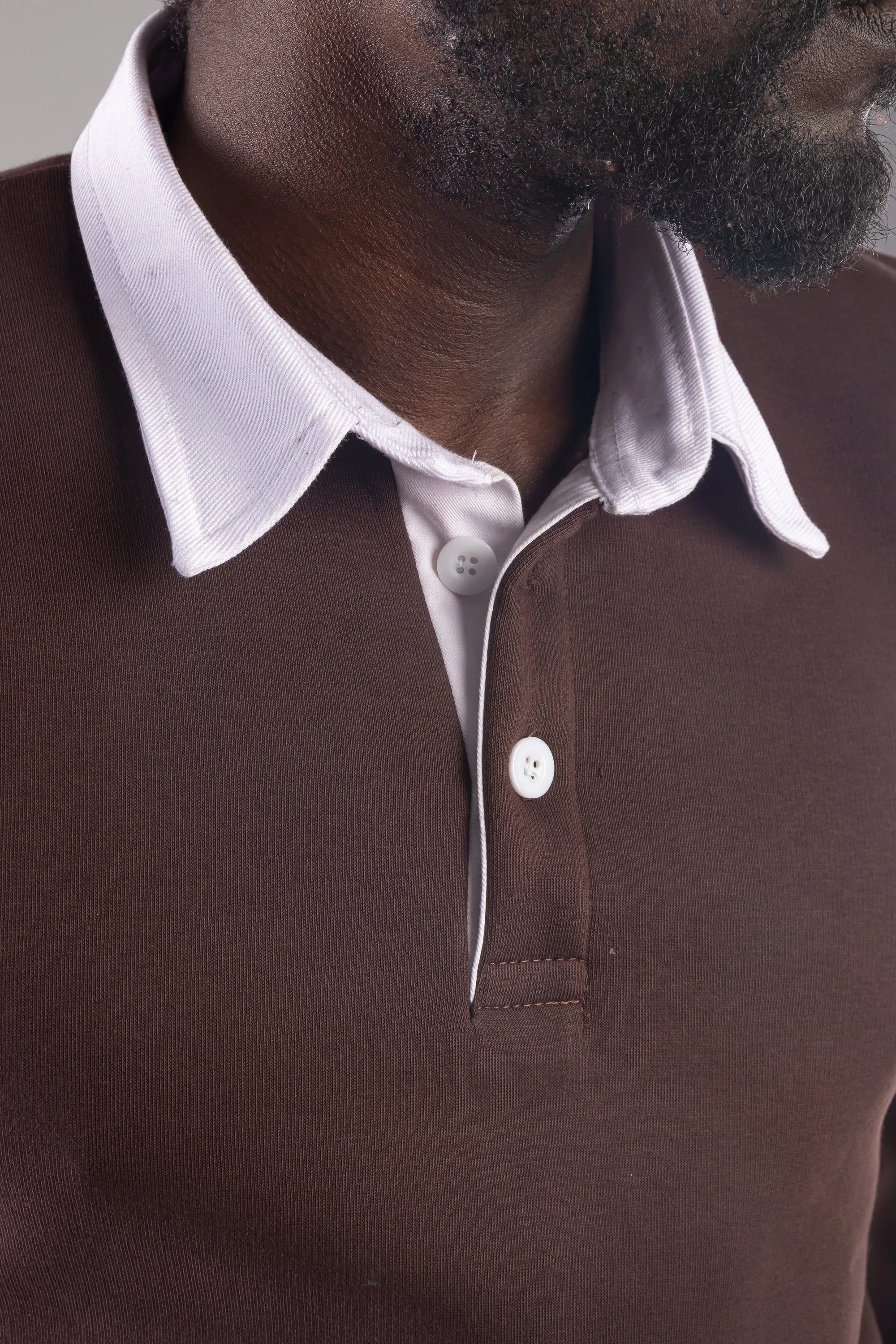 Polo Collar Sweatshirt